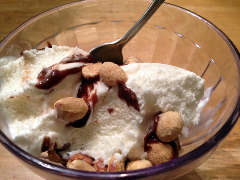 ice cream treble in the kitchen