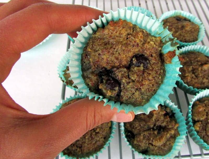 Blueberry Almond Muffins via Treble in the Kitchen