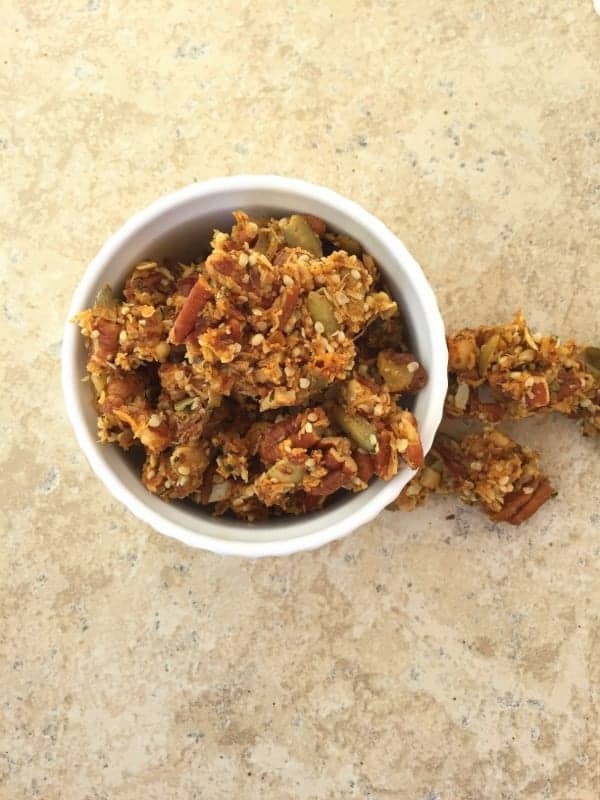 Nutty Pumpkin Spice Granola from Treble in the Kitchen