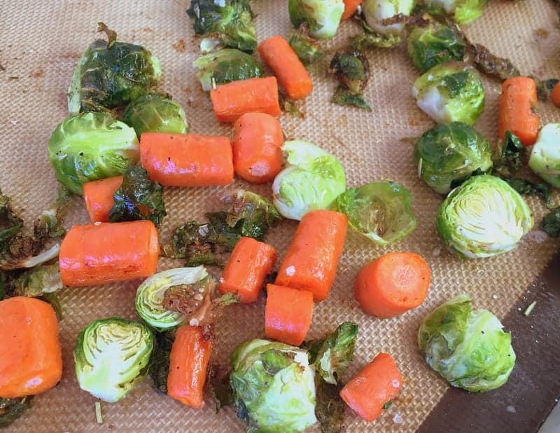 Rosemary Roasted Brussels Sprouts Carrots from Treble in the Kitchen