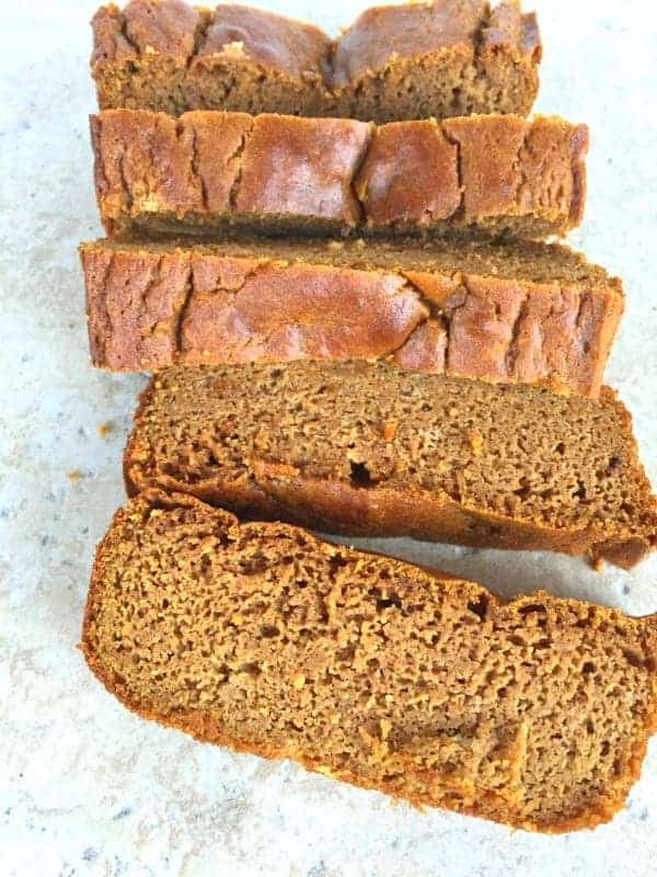 Grain Free Pumpkin Bread from Treble in the Kitchen #lowFODMAP #paleo #glutenfree