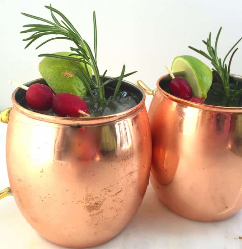 Cranberry Kombucha Mule from Treble in the Kitchen