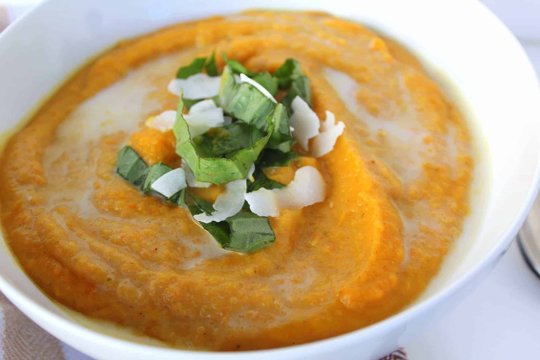 Curry Butternut Soup from Treble in the Kitchen paleo friendly, vegan, vegetarian, gluten free, grain free, dairy free