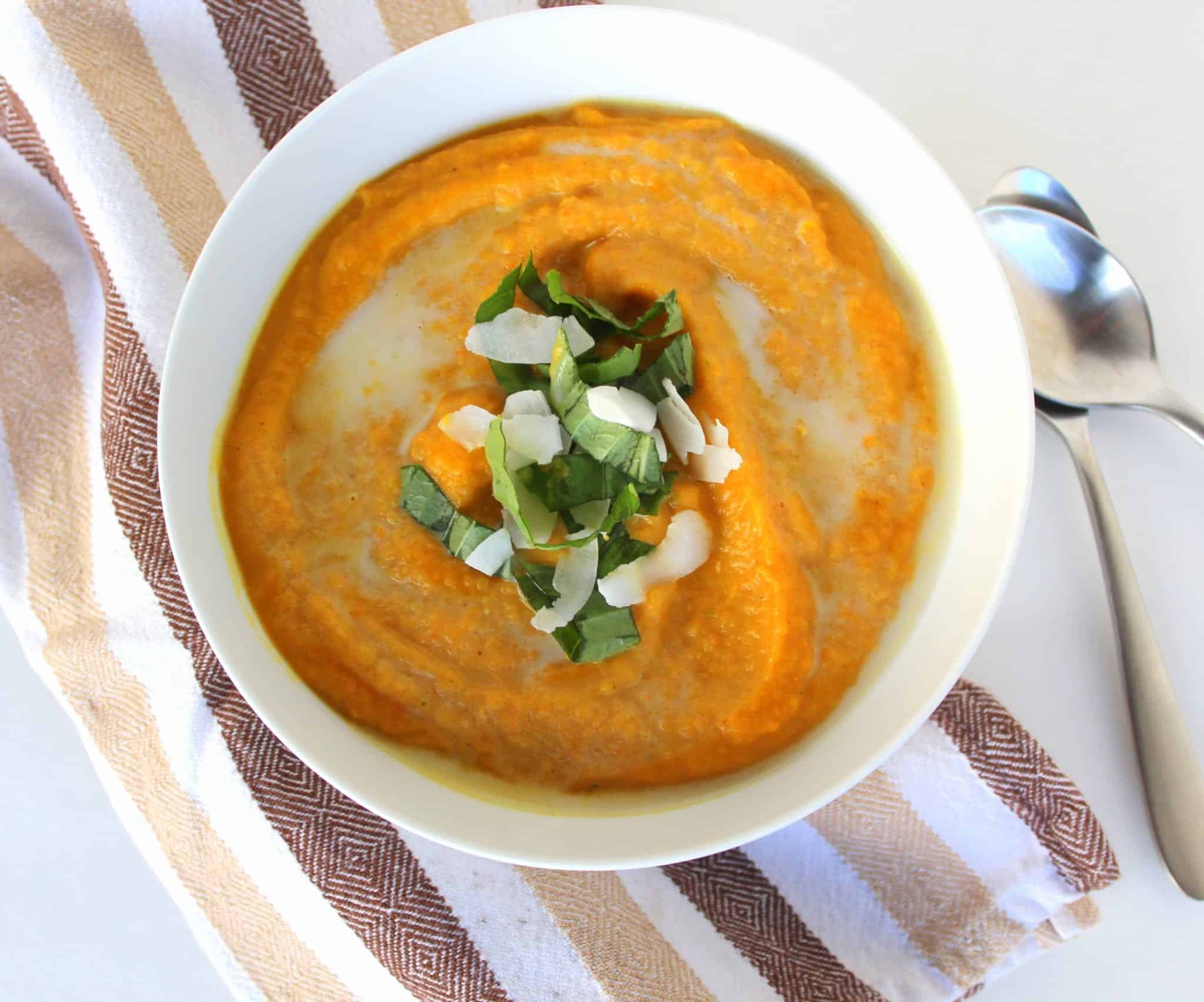 Curry Butternut Soup from Treble in the Kitchen paleo friendly, vegan, vegetarian, gluten free, grain free, dairy free