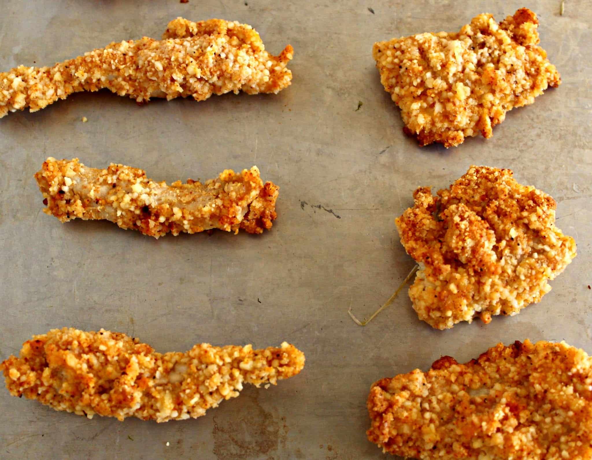 Baked Almond Chicken Tenders from Treble in the Kitchen paleo-friendly, gluten free, grain free, whole 30 compliant