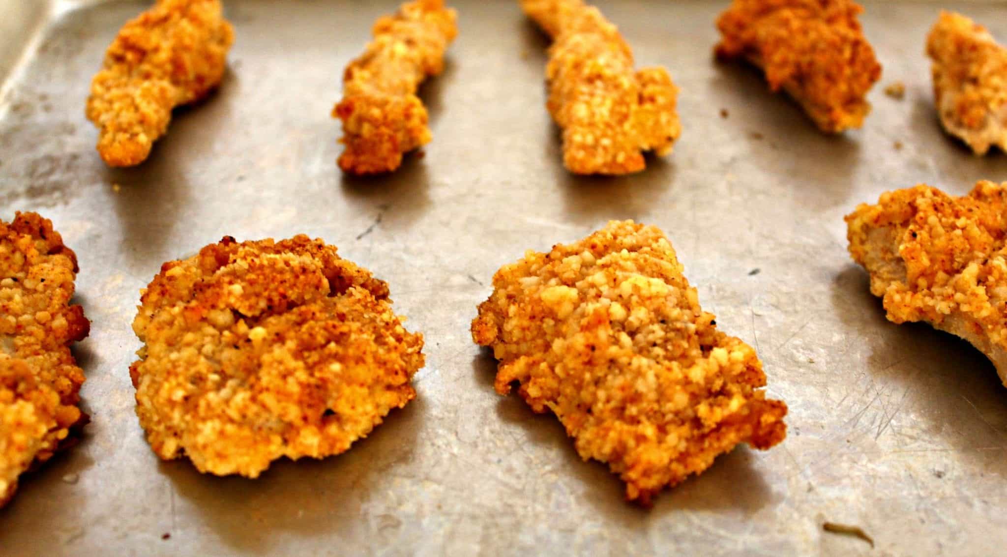 Baked Almond Chicken Tenders from Treble in the Kitchen paleo-friendly, gluten free, grain free, whole 30 compliant