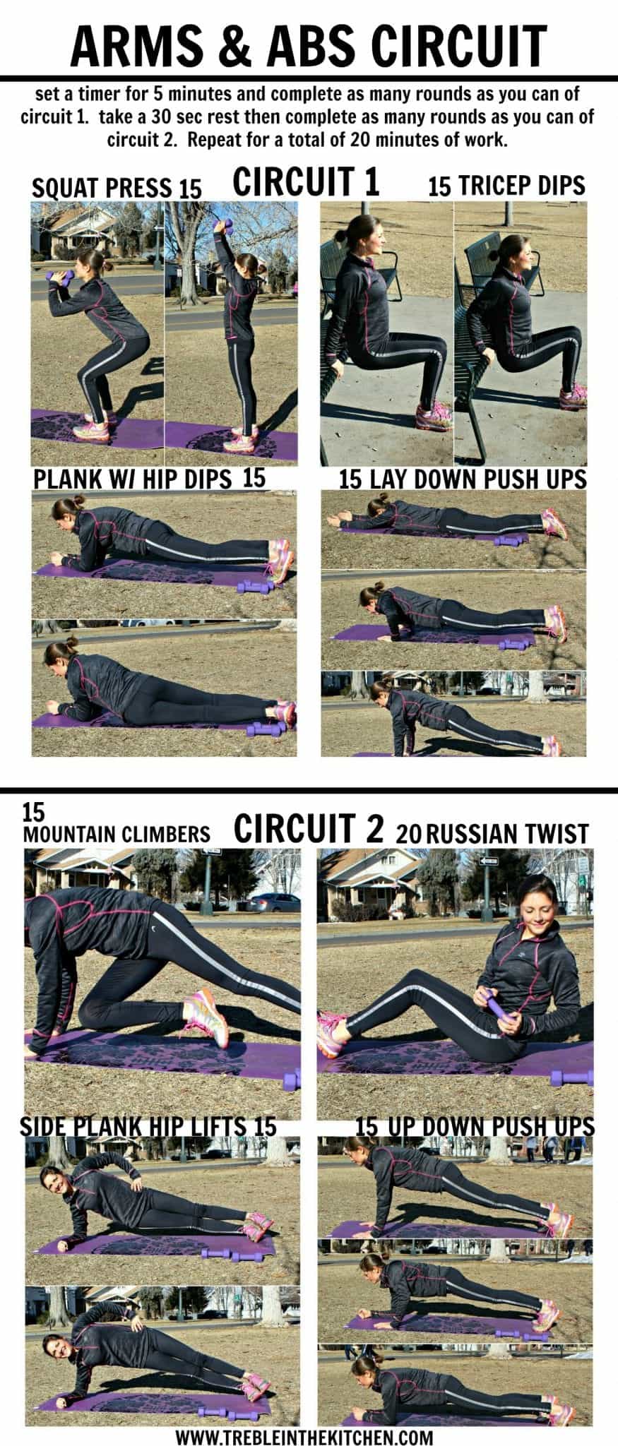 Arms and Abs Circuit from Treble in the Kitchen