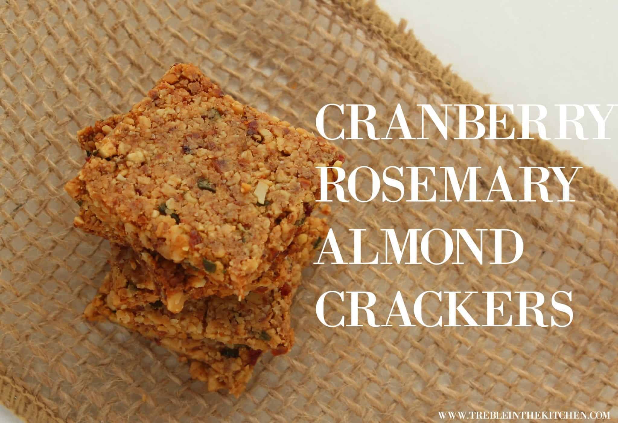 Cranberry Rosemary Almond Crackers from Treble in the Kitchen gluten free, grain free, paleo, vegan