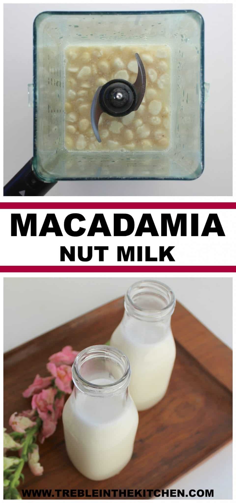 Macadamia nut milk from treble in the kitchen