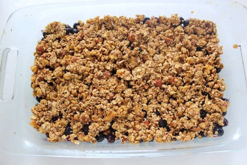 Easy and Delicious Blueberry Crisp from Treble in the Kitchen