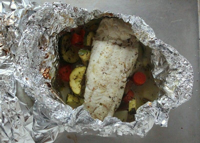 Easy Baked Fish in Foil Packets from Treble in the Kitchen