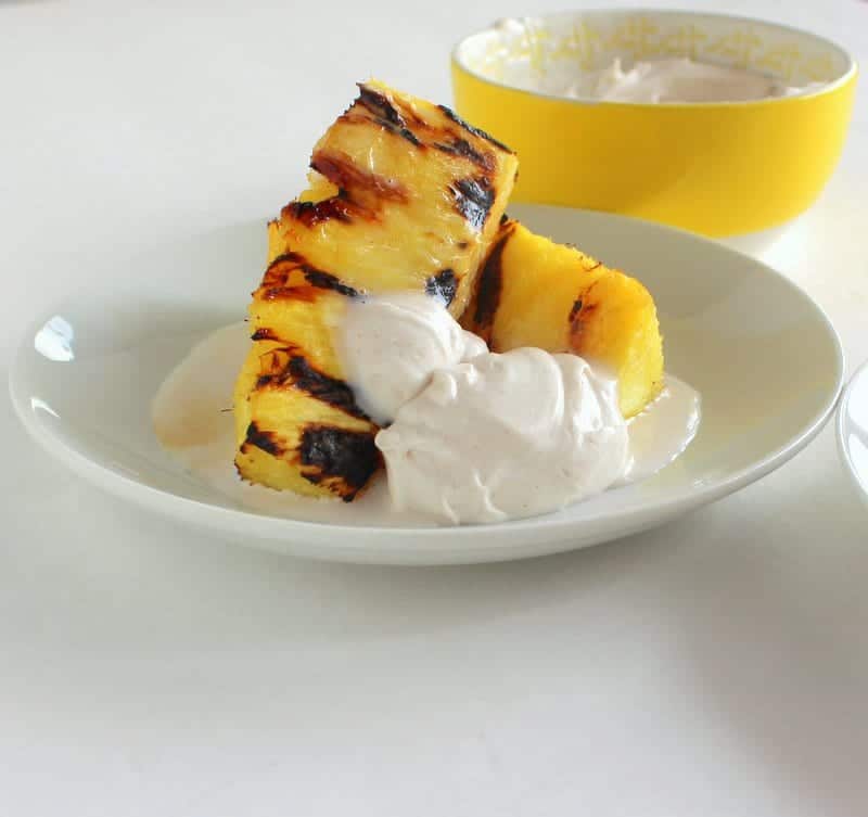 Grilled Pineapple with Coconut Cinnamon Whipped Cream