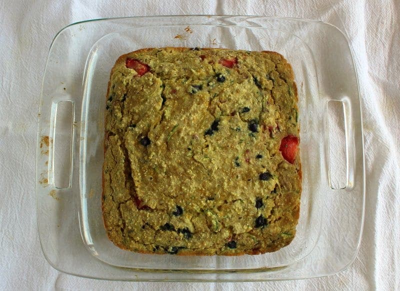 Red and Blue Berry Thyme Zucchini Cornbread from Treble in the Kitchen