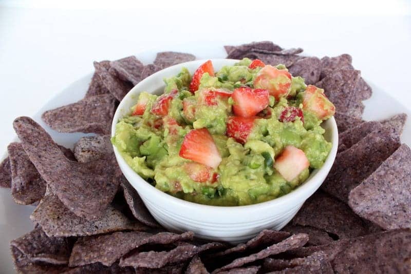 Strawberry Basil Guacamole from Treble in the Kitchen