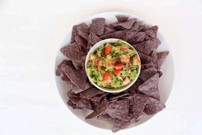 Strawberry Basil Guacamole from Treble in the Kitchen