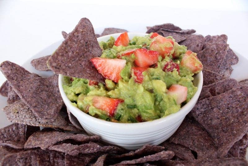 Strawberry Basil Guacamole from Treble in the Kitchen