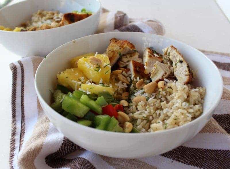 low FODMAP Curry Chicken Bowl from Treble in the Kitchen