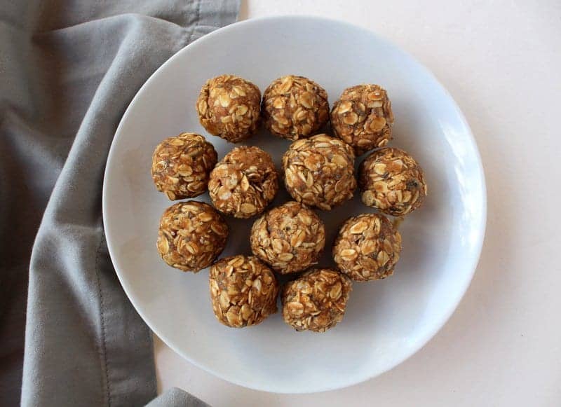 Peanut butter Oatmeal Energy Bites from Treble in the Kitchen low FODMAP, gluten free