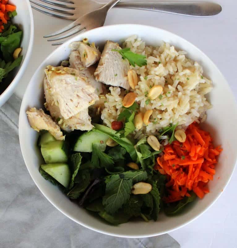 Vietnamese Lemongrass Chicken Bowl from Treble in the Kitchen