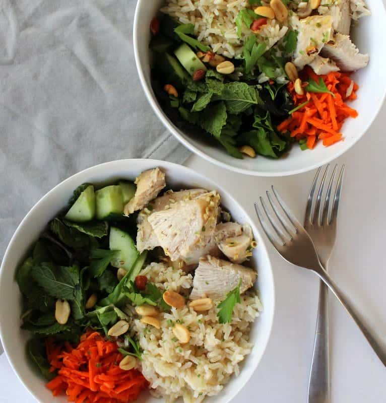 Vietnamese Lemongrass Chicken Bowl from Treble in the Kitchen