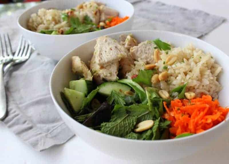 Vietnamese Lemongrass Chicken Bowl from Treble in the Kitchen