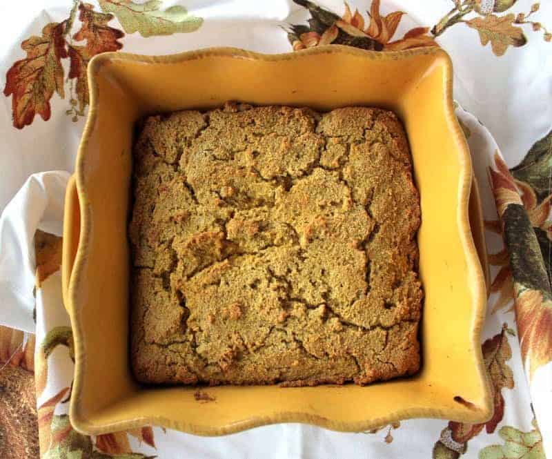 Pumpkin Cornbread from Treble in the Kitchen low FODMAP, gluten free, dairy free