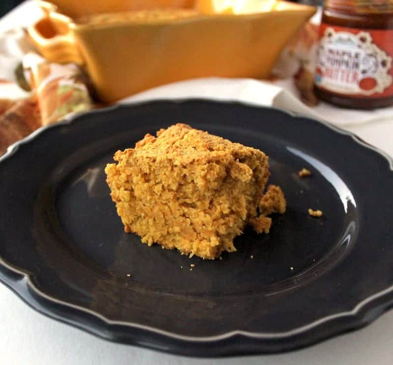 Pumpkin Cornbread from Treble in the Kitchen low FODMAP, gluten free, dairy free