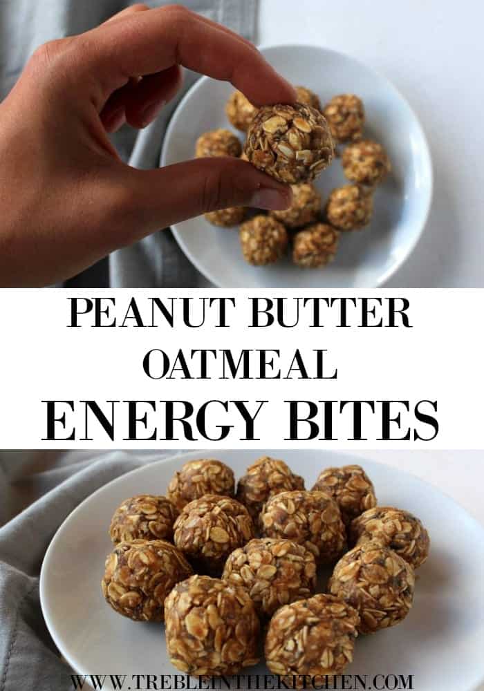 Peanut butter Oatmeal Energy Bites from Treble in the Kitchen low FODMAP, gluten free