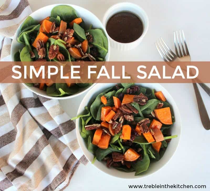 Simple Fall Salad from Treble in the Kitchen