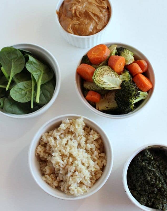 Roasted Veggie and Rice Power Bowl #Vegan #lowFODMAP #glutenfree