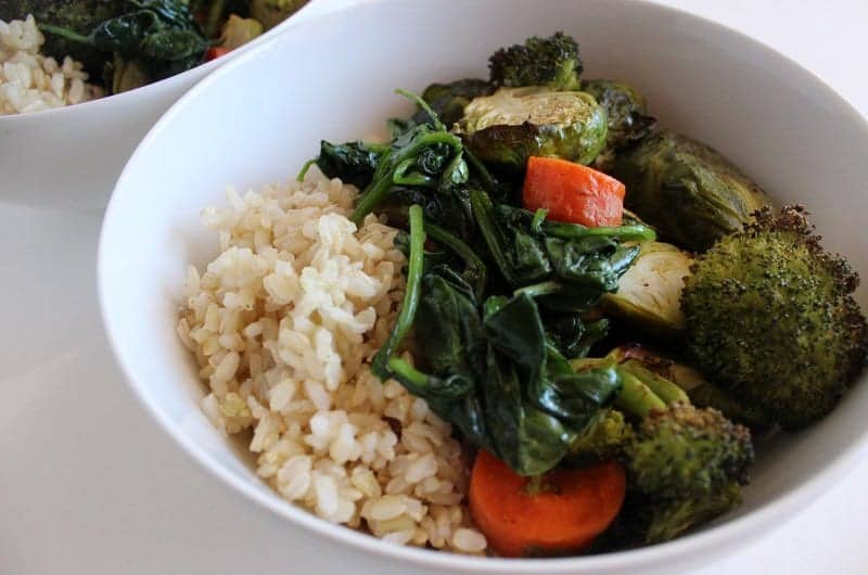 Roasted Veggie and Rice Bowl #Vegan #lowFODMAP #glutenfree