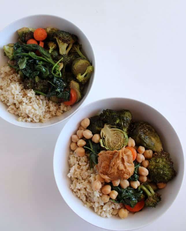 Roasted Veggie and Rice Power Bowl #Vegan #lowFODMAP #glutenfree