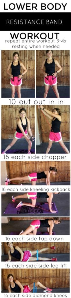 Lower Body Resistance Band Workout from Treble in the Kitchen