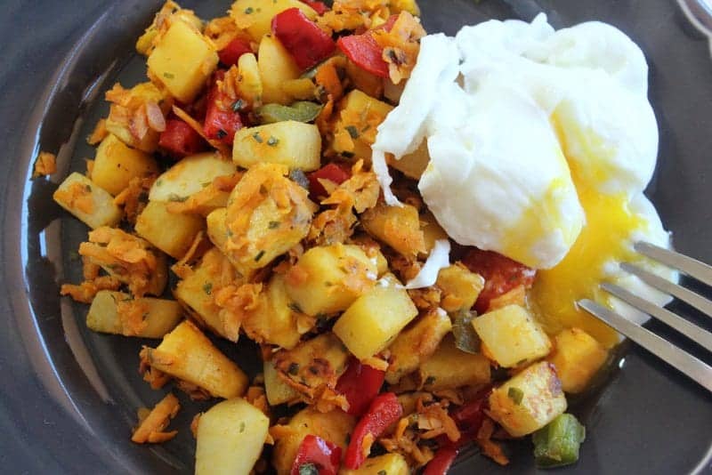 Plantain Root Vegetable Hash Low FODMAP, gluten free, grain free, paleo friendly, dairy free