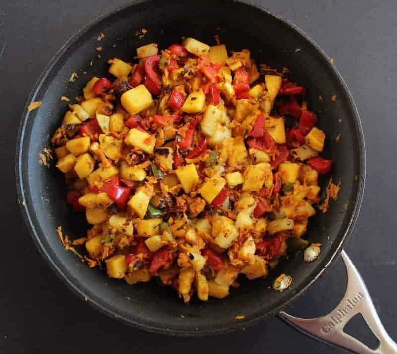 Plantain Root Vegetable Hash Low FODMAP, gluten free, grain free, paleo friendly, dairy free