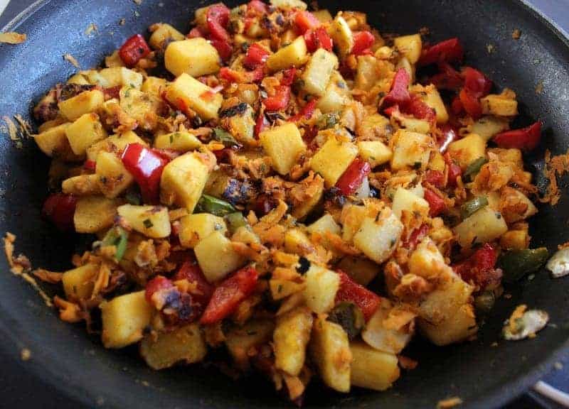 Plantain Root Vegetable Hash Low FODMAP, gluten free, grain free, paleo friendly, dairy free