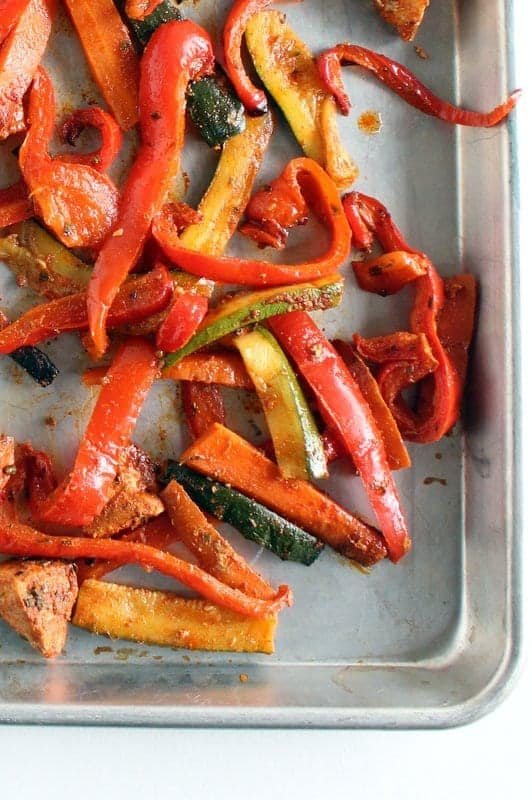 Sheet Pan Fajitas low FODMAP, gluten free, grain free, paleo, whole 30