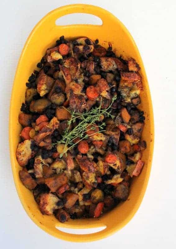 Wild Blueberry Sweet and Savory Stuffing from Treble in the Kitchen low FODMAP