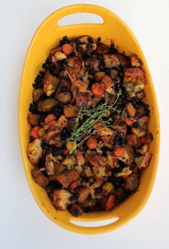 Wild Blueberry Sweet and Savory Stuffing from Treble in the Kitchen low FODMAP