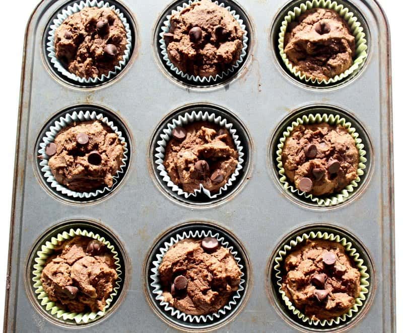 Double Chocolate Muffins low FODMAP, gluten free, dairy free, hidden veggie