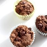 Double Chocolate Muffins low FODMAP, gluten free, dairy free, hidden veggie