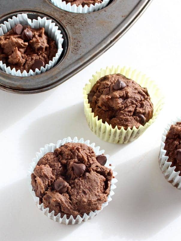 Double Chocolate Muffins low FODMAP, gluten free, dairy free, hidden veggie