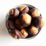 Healthy Peanut Butter Buckeyes low FODMAP, gluten free, grain free, dairy free