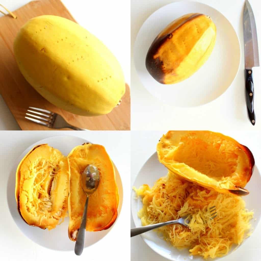 How to Cut and Roast Spaghetti Squash