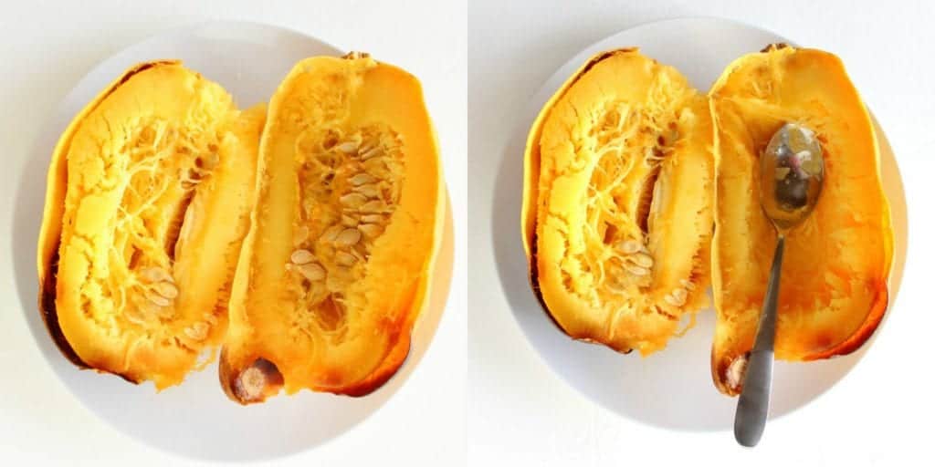 How to Cut and Roast Spaghetti Squash