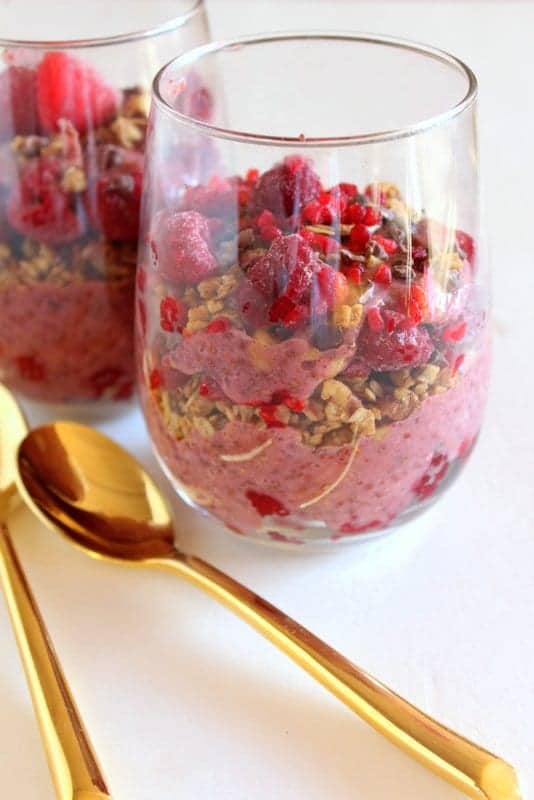 Chia Pudding Parfait - low FODMAP, vegan, paleo, gluten free, dairy free