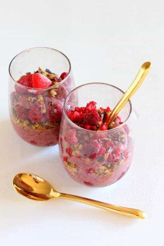 Chia Pudding Parfait - low FODMAP, vegan, paleo, gluten free, dairy free