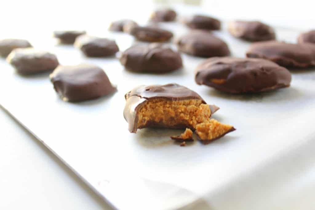 Healthier Homemade Chocolate Peanut Butter Eggs low FODMAP, gluten free, grain free, dairy free