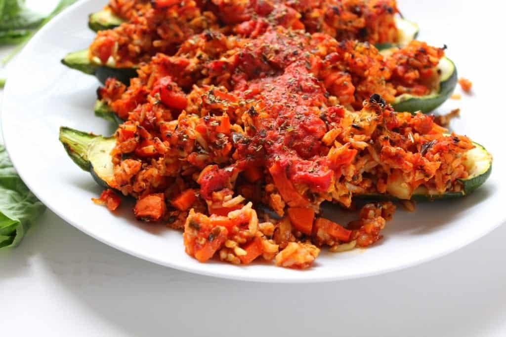 low FODMAP Zucchini Boats gluten free, dairy free