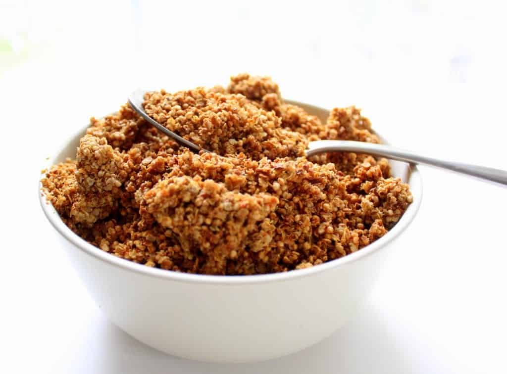 Crispy Quinoa Granola - Low FODMAP, gluten free, dairy free, vegan